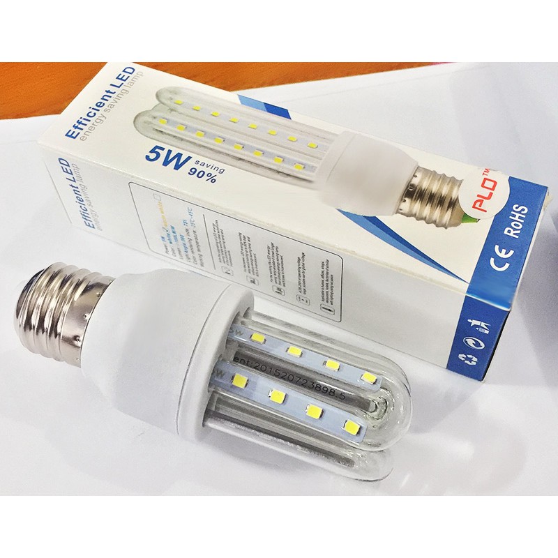 Bóng đèn LED 5W/220V hình chữ U siêu tiết kiệm điện ánh sáng trắng