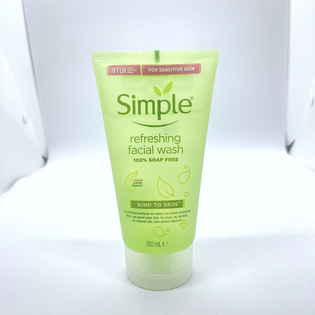 [Chính Hãng] Sữa Rửa Mặt SIMPLE Dành cho Da Nhạy Cảm, Gel Rửa Mặt Simple Kind To Skin Refreshing Facial Wash Gel 150ml