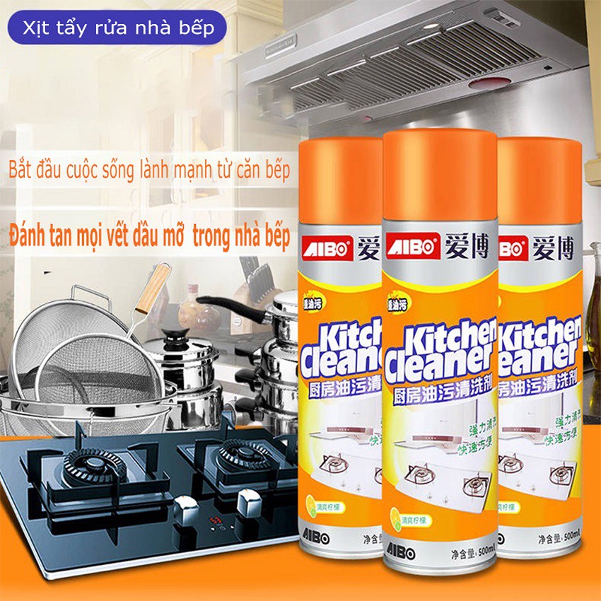 Bình Xịt Tẩy Rửa Nhà Bếp Kitchen Cleaner, Dung Dịch Rửa Vết Dầu Mỡ Làm Sạch Bếp, Chai Xịt Vệ Sinh