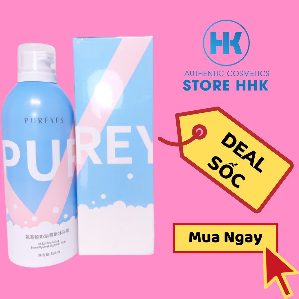 SỮA TẮM SIÊU BỌT DƯỠNG ẨM TRẮNG DA PUREYES (Chính Hãng)