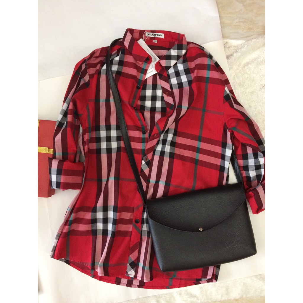 Áo Sơ Mi Nam FIGTREE Buberry Đỏ Cuốn Hút Phái Nữ