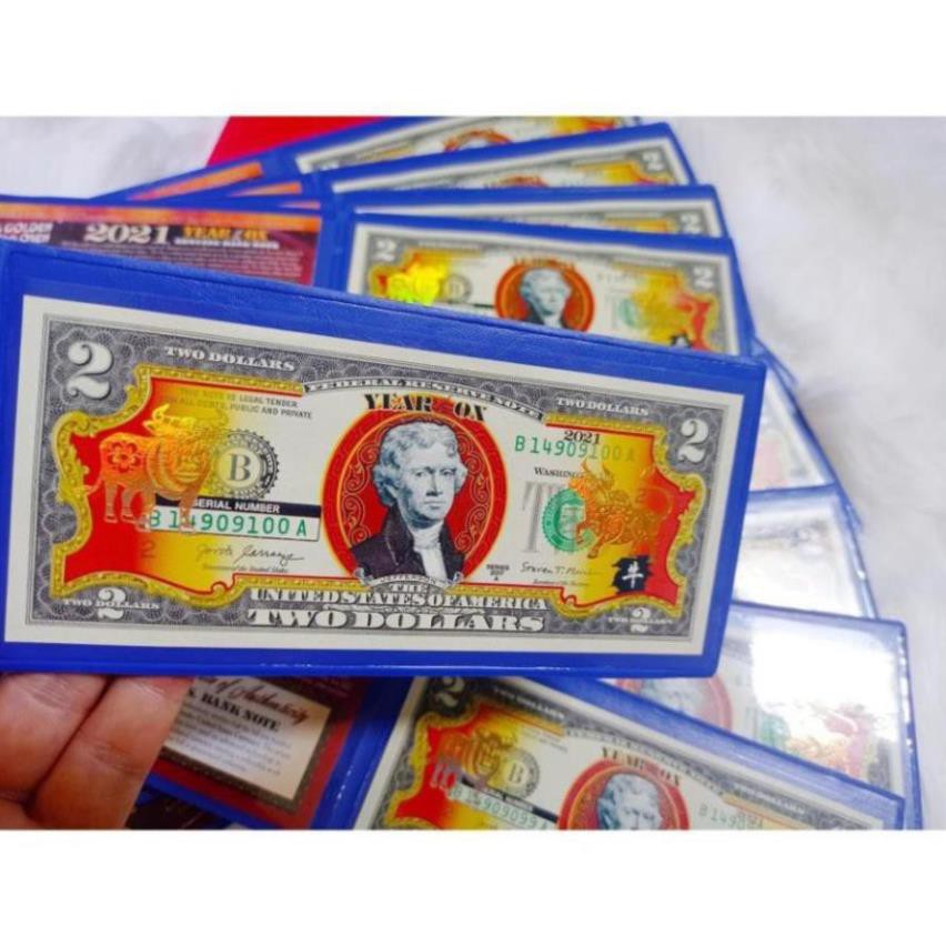 [COMBO 10 BỘ] Tờ Tiền 2 Đô Hình Con Trâu Vàng Tết 2021 lì xì tết | BigBuy360 - bigbuy360.vn