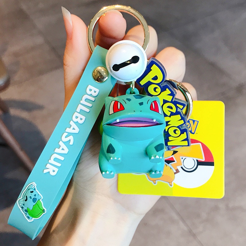 Móc khóa Pokemon Pikachu Bulbasaur Squirtle Psyduck Charmander làm quà tặng