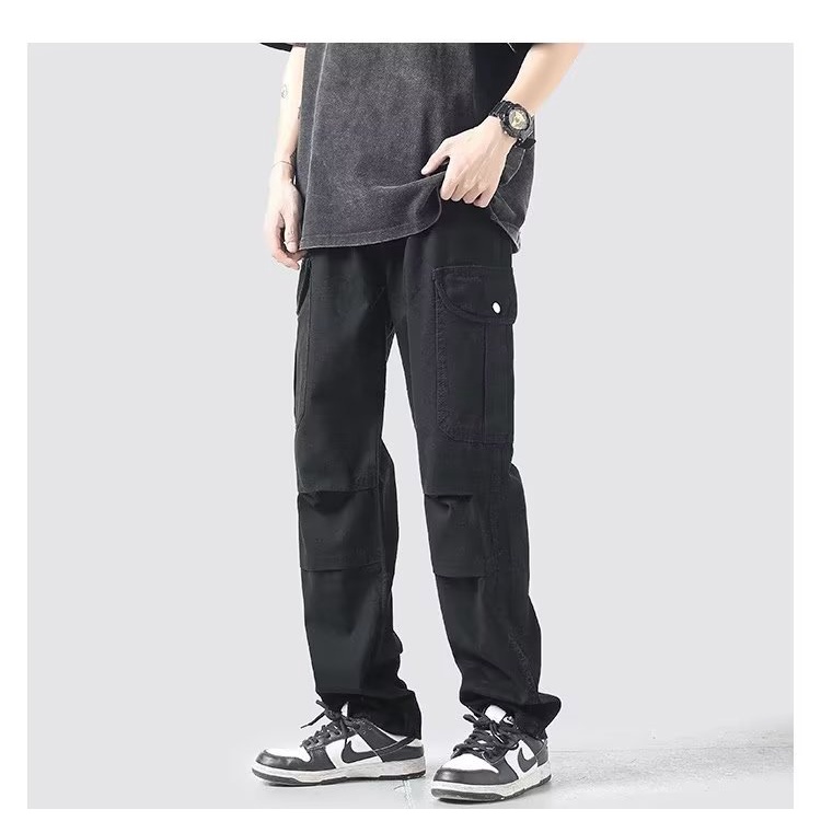 Quần Jean Dài Dáng Rộng Ống Suông Thiết Kế Giản Dị Dành Cho Nam