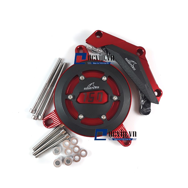 Chụp Lốc Máy Exciter 150 K6 NHôm CNC Shark Power Đẳng Cấp