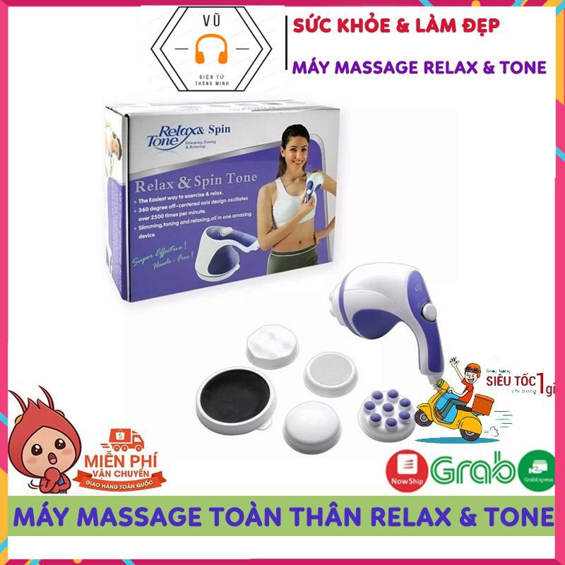 Máy Massage Cầm Tay Trị Liệu Relax &amp; Spin Tone, Giúp Trị Liệu Đau Mỏi Vai Gáy, Tan Mỡ Bụng, Thư Giãn Mệt Mỏi