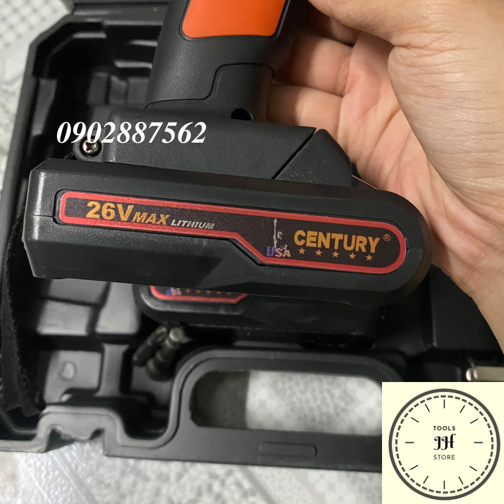 Máy Khoan Sạc Pin 26V ( 2 Cấp Độ) Century chính hãng taiwan
