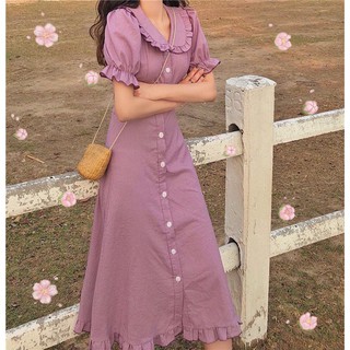 YNHIENHOUSE - [Liên hệ trước khi đặt] VÁY ĐẦM DÁNG DÀI CỔ ĐIỂN THẮT EO CAO NỮ TÍNH ULZZANG HÀN QUỐC