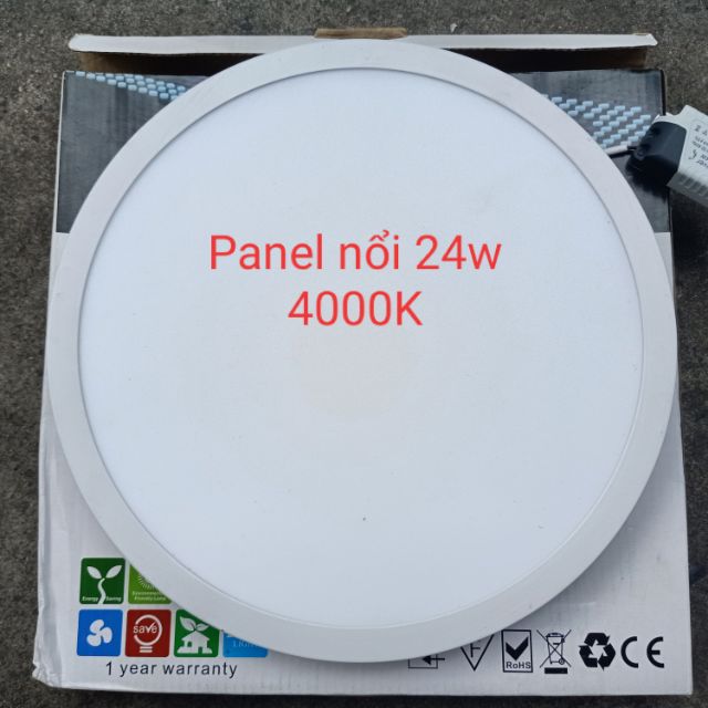 Đèn led panel Mâm Ốp Nổi 24w Tròn 4000K