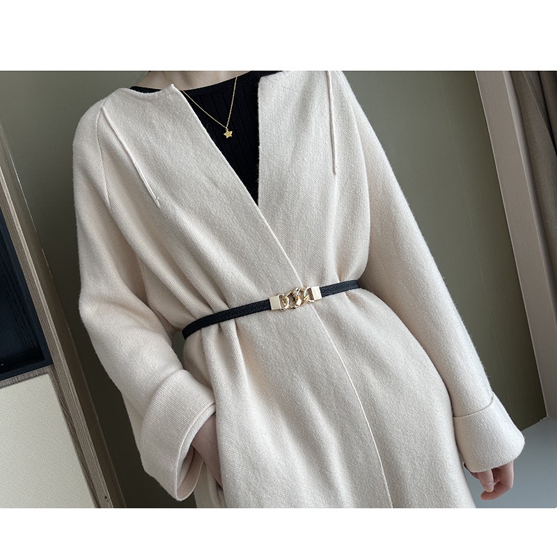 OFF WHITE Thắt Lưng Co Giãn Khóa Kim Loại Thời Trang Dành Cho Nữ