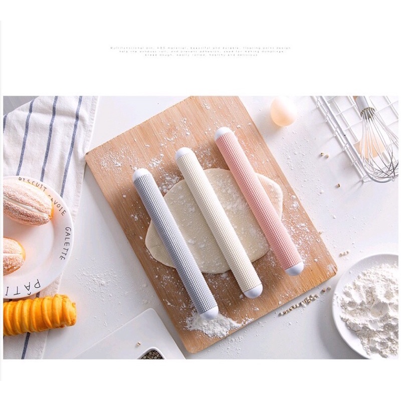 Cán lăn bột nhựa có gai 27cm