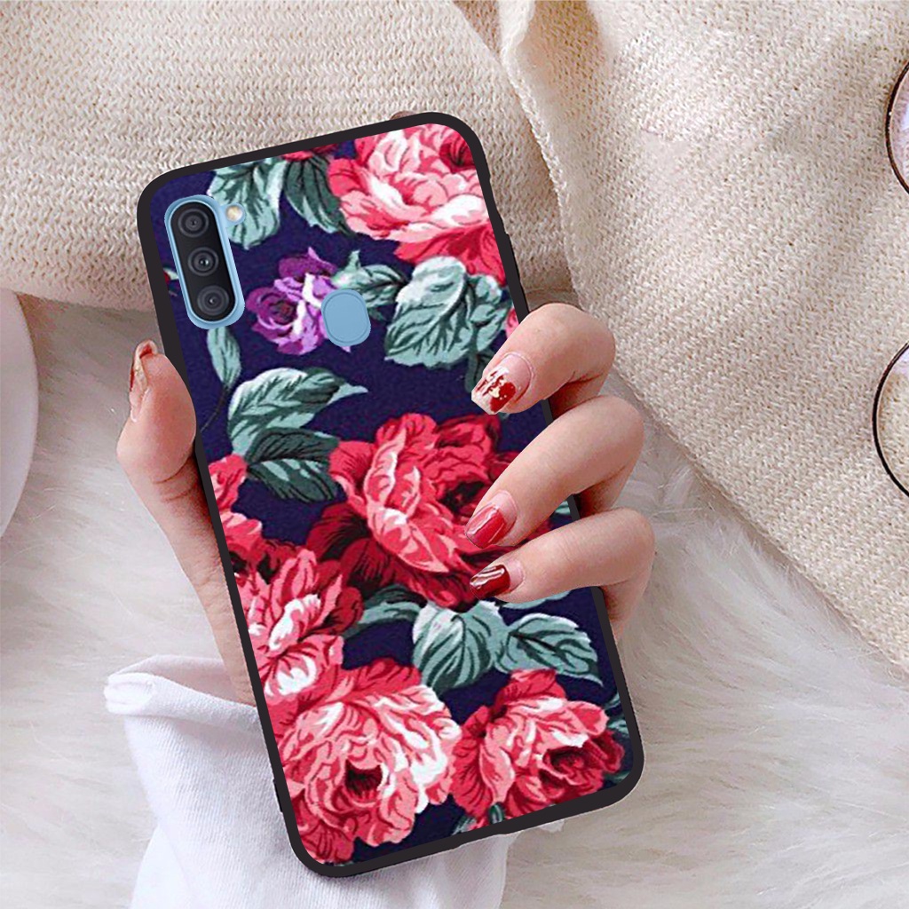 Ốp lưng Samsung Galaxy A11 viền dẻo TPU BST Hoạ Tiết Hoa