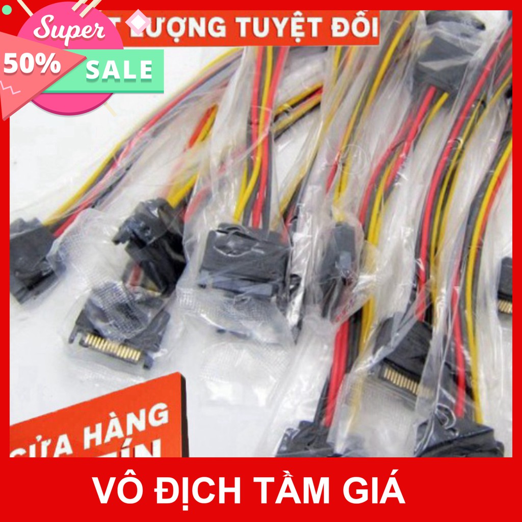 💚 Cáp Chia Nguồn SATA 1 ra 2 - Dây Nguồn HDD Sata 1 Ra 2 - sata 1-2 💚