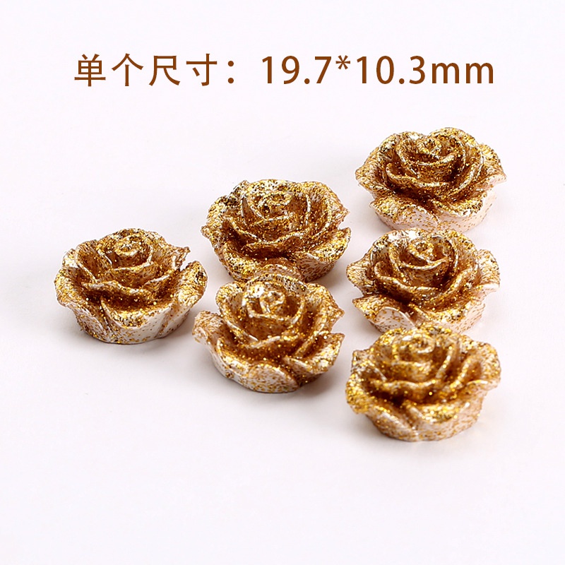 Bộ 5 miếng dán trang trí điện thoại hình hoa hồng bằng resin