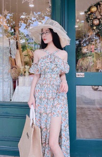 Đầm maxi hoa vintage