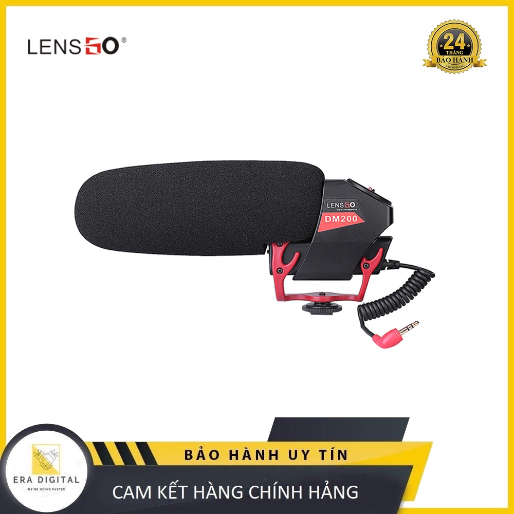 Micro thu âm chuyên dụng - LensGo LYM-DM200 - Stereo Shotgun Microphone - Chính Hãng