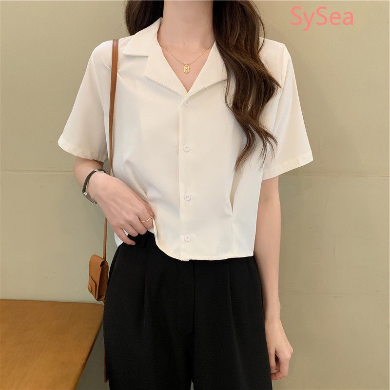 Áo Sơ Mi Cổ Chữ V Màu Sắc Đơn Giản Thanh Lịch Cho Nữ