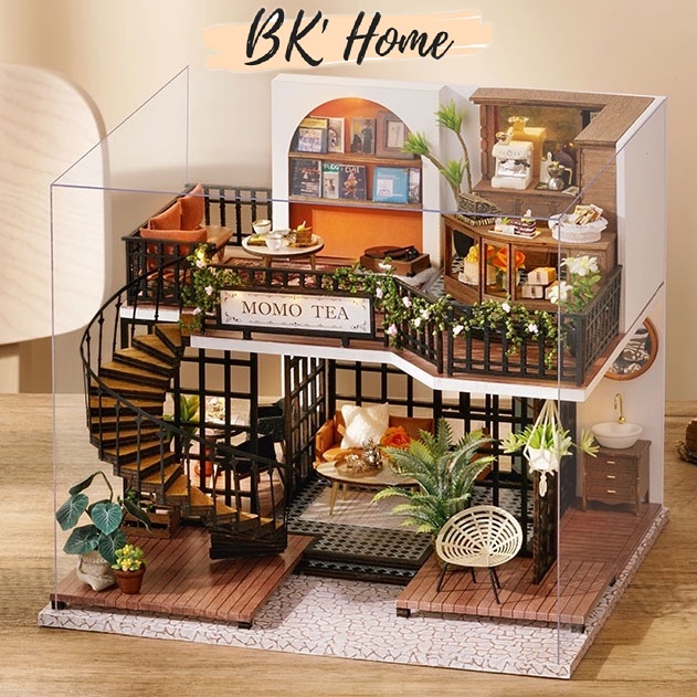 Mô hình nhà búp bê CUTEROOM diy Doll House Miniature Forest Teashop