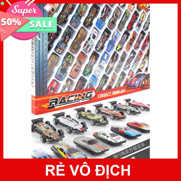 Xe ô tô đồ chơi bộ đồ chơi 50 chiếc xe ô tô đua-xe đua lắp ghép cho bé