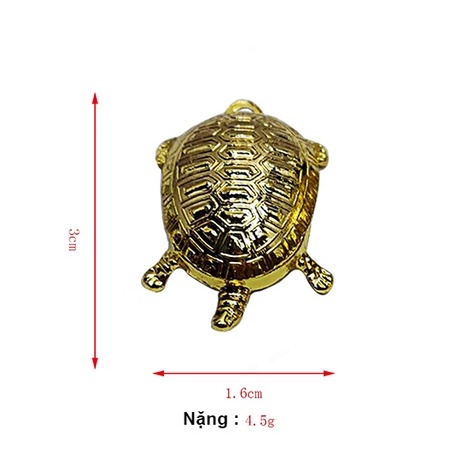 Móc khóa dễ thương - Sang xịn mịn - Rùa mạ vàng