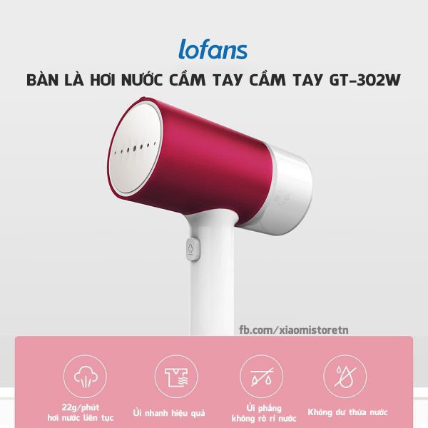 Bàn là hơi nước cầm tay, bàn ủi cầm tay LoFans GT302W