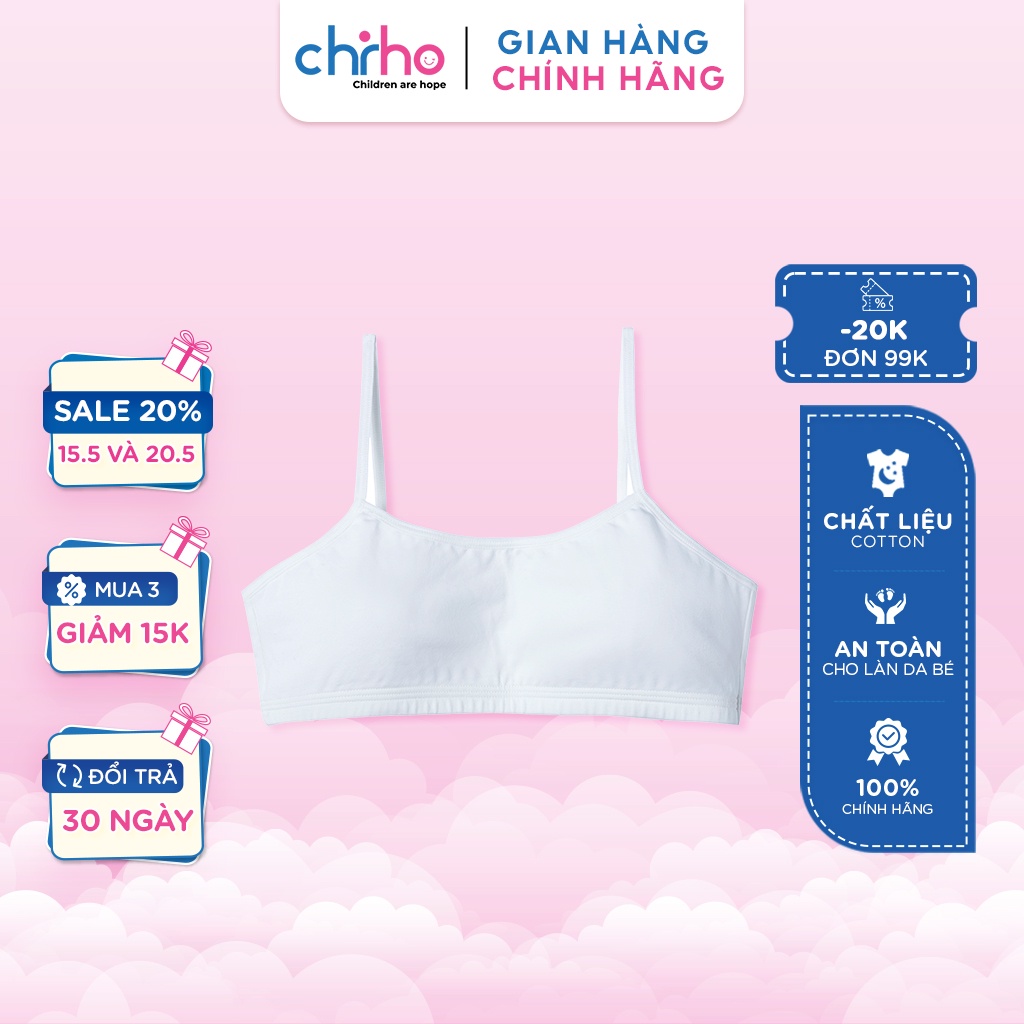 Áo Lá Bé Gái CHIHO Chất Liệu Cotton Thân Thiện Với Làn Da Cho Trẻ Từ 10 - 13 Tuổi GUT-01