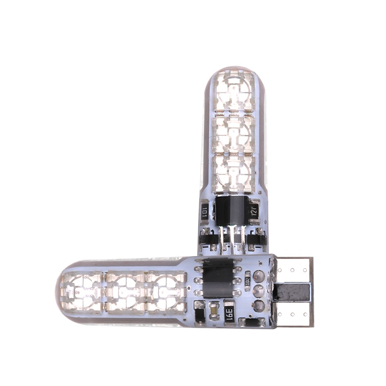 Set 2 Đèn LED T10 Silicone 5050-6SMD Nhiều Màu Sắc Kèm Điều Khiển Từ Xa Dành Cho Ô Tô