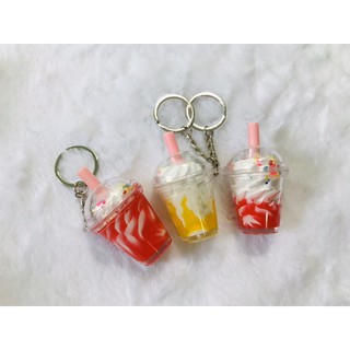 Móc khóa trà sữa, kem cute