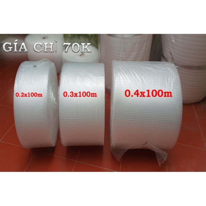 Cuộn Xốp Khí 20cmx 100m 30cm x 100m - Màng Xốp Hơi-Xốp Nổ - Gói Hàng -Đóng Bọc Hàng-Chống Bóng Khí Xốp chống sốC