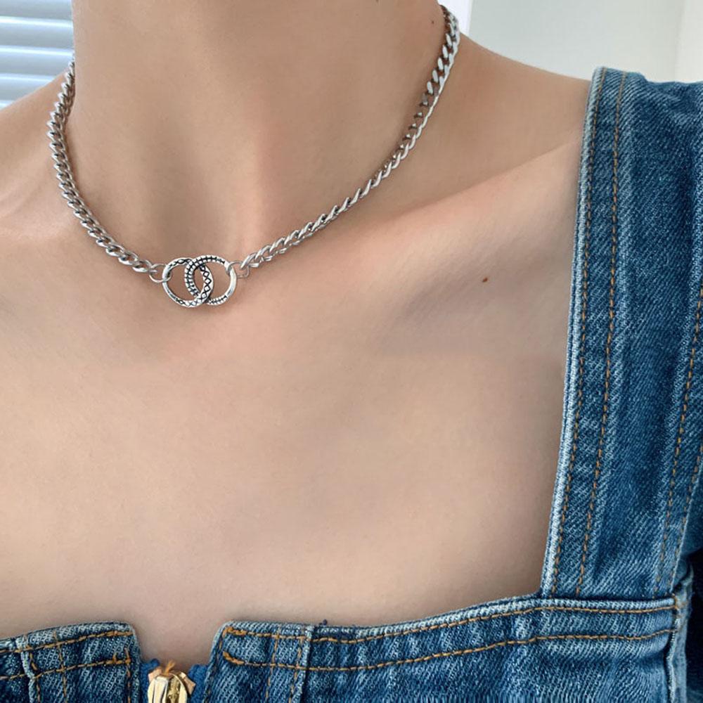 AROMA Dây Chuyền Thép Không Gỉ Phong Cách Hip Hop Punk Harajuku