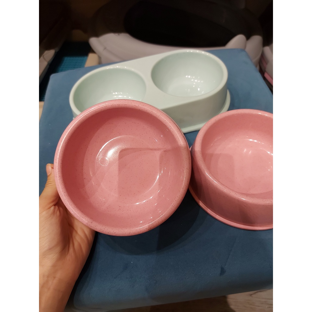 Tô bát đựng thức ăn cho chó mèo bằng nhựa cao cấp - Tô đôi/ tô đơn