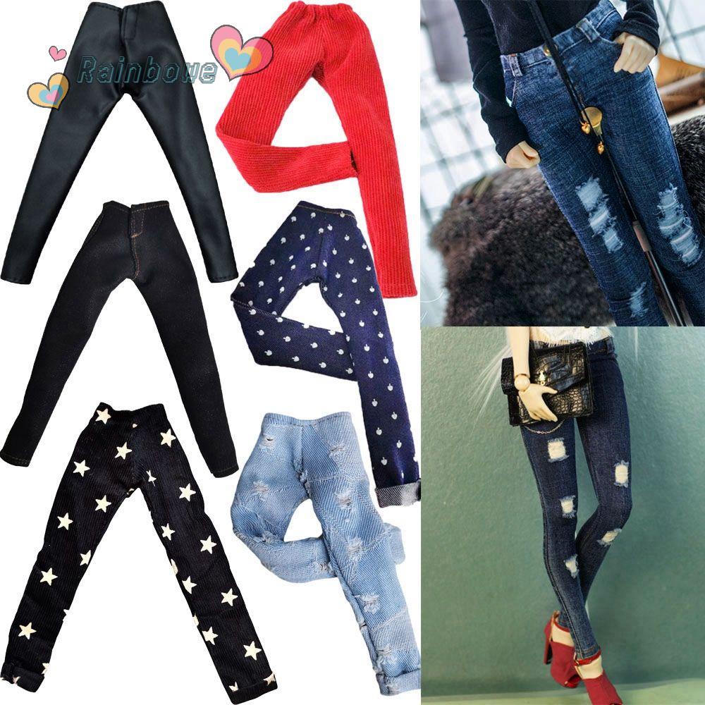 Quần jean dài 11.5&quot; nhiều màu sắc thời trang dành cho búp bê tỉ lệ 1 / 6