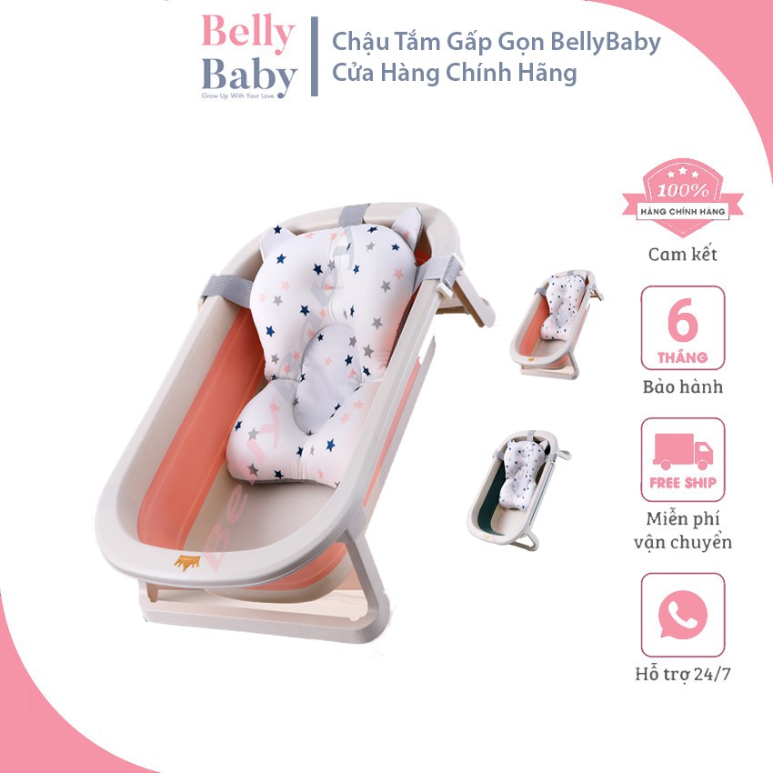 Chậu Tắm Gấp Gọn BellyBaby Với Size Lớn Thoải Mái Cho Bé - Tiện Lợi Cho Mẹ - Tiết Kiệm Không Gian - BellyBaby