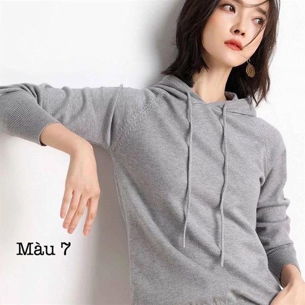 1408AL- Áo len hoodie có mũ