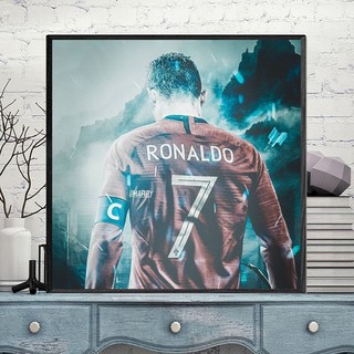 Tranh Treo Tường Cầu Thủ Bóng Đá Ronaldo, Trang Trí Phòng Net