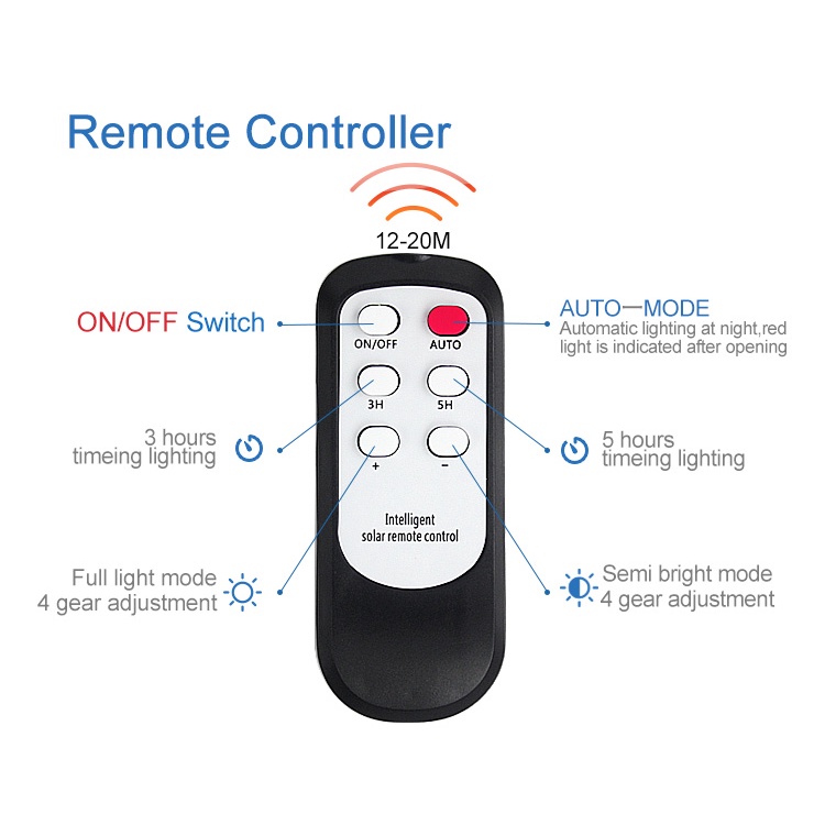 Đèn năng lượng mặt trời  JINDIAN - 7300 Công Suất 300W, Đèn LED siêu sáng bảo hành 30 tháng