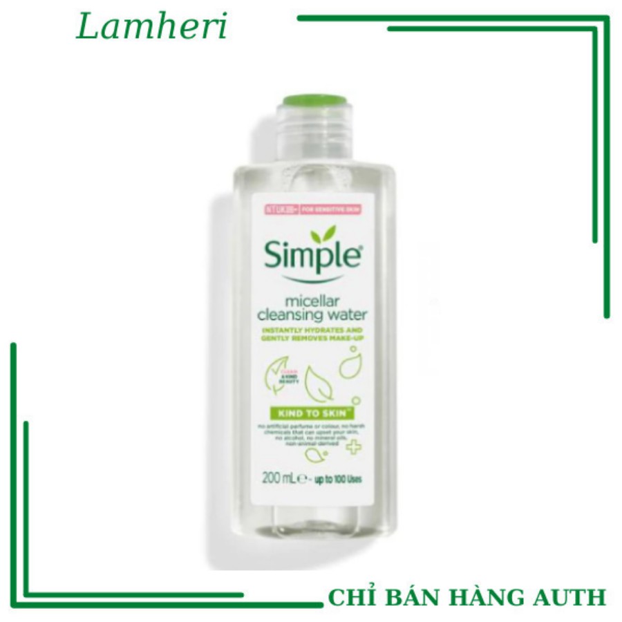 Nước Tẩy Trang Simple Micellar Water 200ml