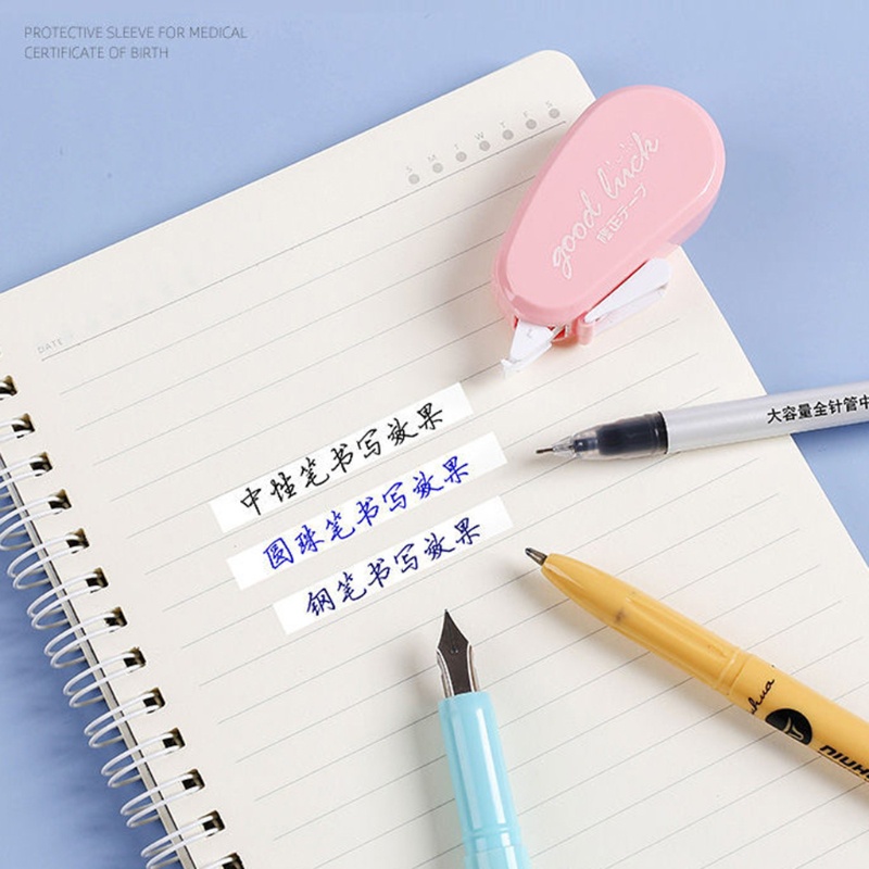 Set 6 Cuộn Băng Keo Chỉnh Sửa Màu Macaron Đường Kính 5mm Nhanh Khô Tiện Dụng Cho Schoo