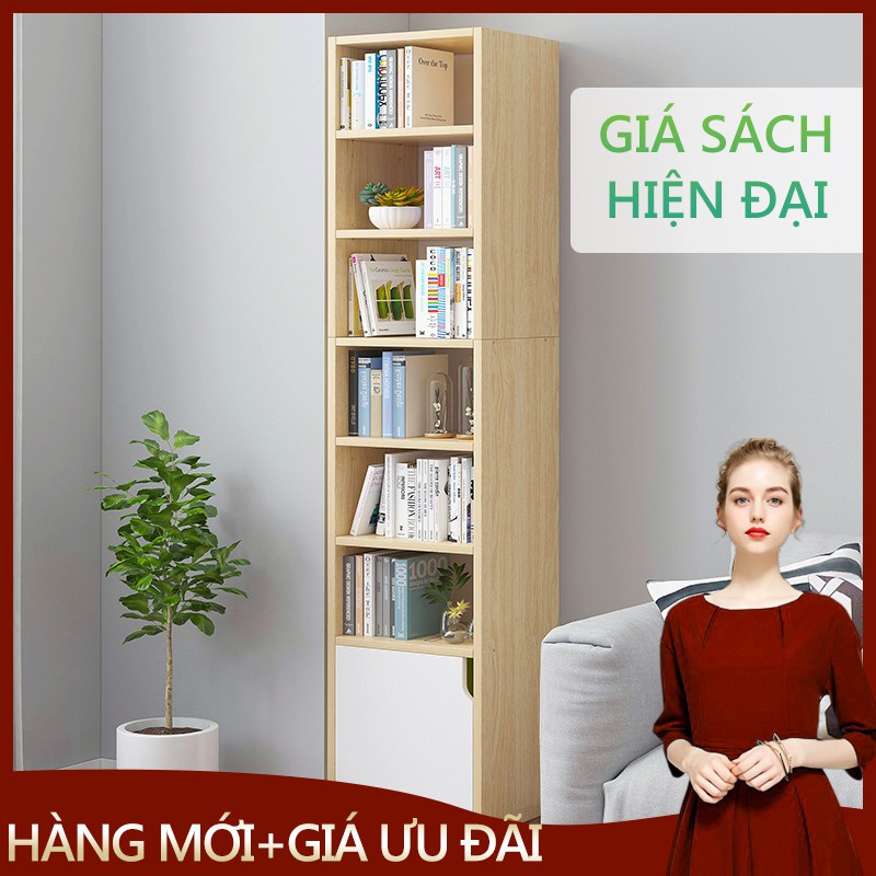 Tủ chứa đồ đa năng nhiều tầng, giá sách giường tủ gỗ nhiều cách dùng phong cách Bắc Âu FU212