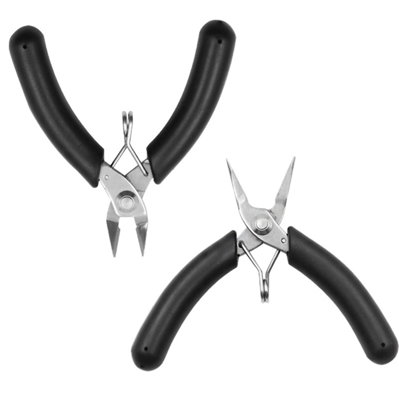 Kool Kìm Không Răng Mini Với Kìm Cắt Chéo Tay Cầm Nhựa PVC / Sắc Bén / Tròn / Cong