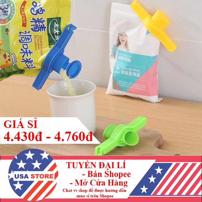 Kẹp Miệng Túi Gói Thực Phẩm Có Nắp Mở G8 Siêu Việt - Kẹp Khóa Kín Bảo Quản Thức Ăn, Bim Bim, Gia Vị, Bánh Kẹo