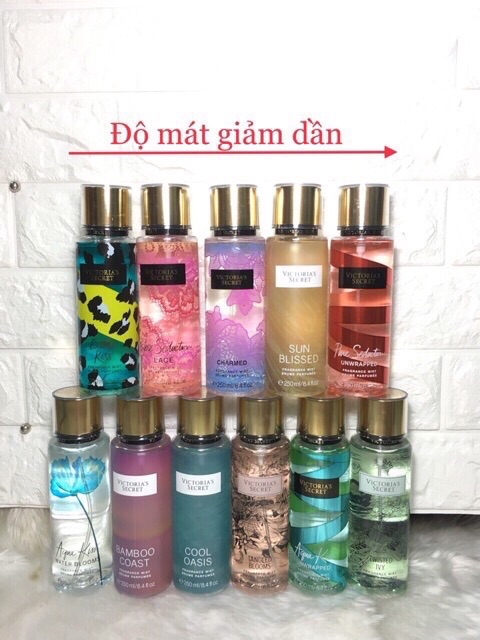 Sỉ) XỊT THƠM TOÀN THÂN VICTORIA’S SECRET FRAGRANCE MIST LOVE SPELL 250ML giao mùi ngẫu nhiên