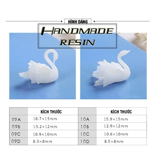 Mô hình thiên nga trang trí Resin