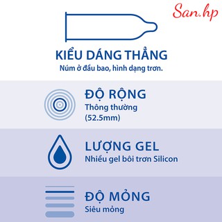 Bao Cao Su Durex Invisible Extra Thin Extra Lubricated 10 Bao