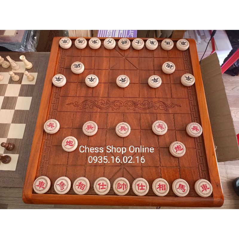 Quân cờ tướng gỗ 2 mặt, chỉ có quân cờ không bao gồm bàn gỗ ( có video sản phẩm )