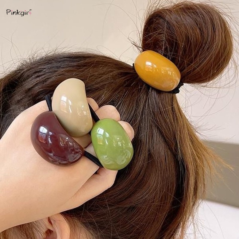 Dây Buộc Tóc Co Giãn Phong Cách Hàn Quốc Thanh Lịch Cho Nữ