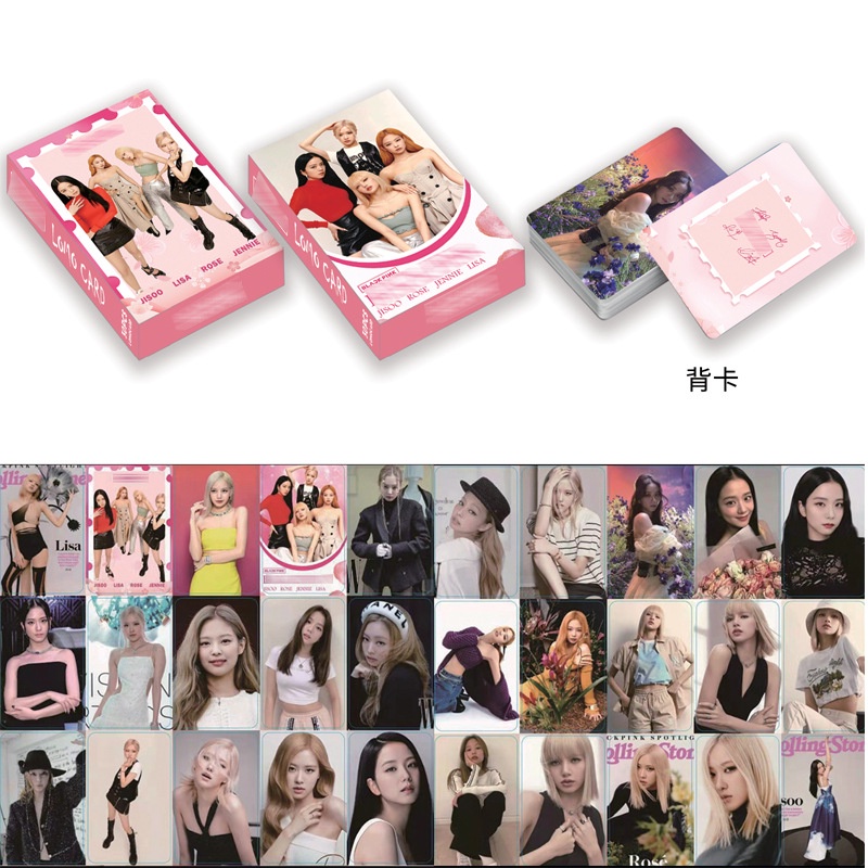 2022 BLACKPINK ALBUM Photocard Rose Lisa Jisoo Jennie Lomo Card Double-sided Color Printing