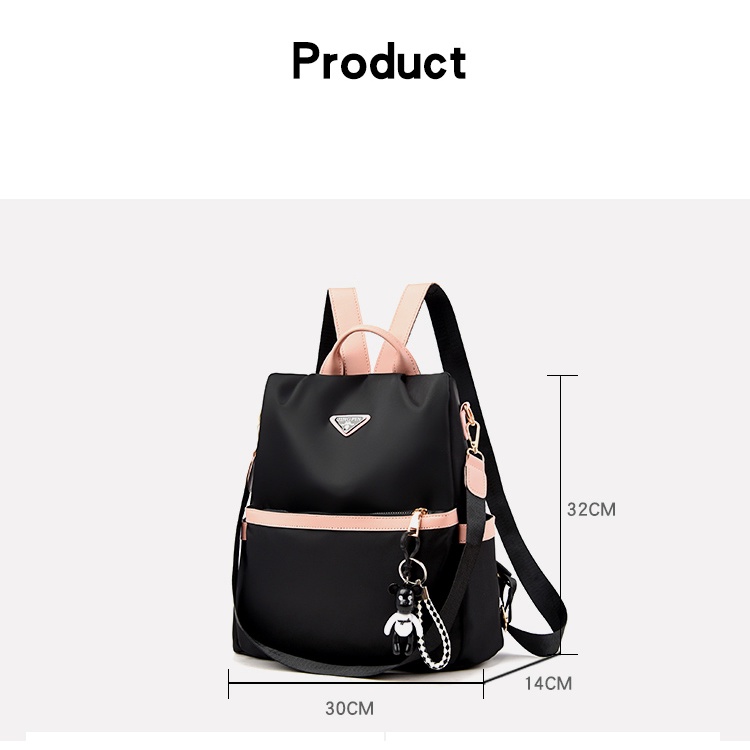 Ba Lô Chống Trộm Bằng Vải Oxford Màu Sắc Tương Phản Phong Cách Hàn Quốc Dành Cho Nữ