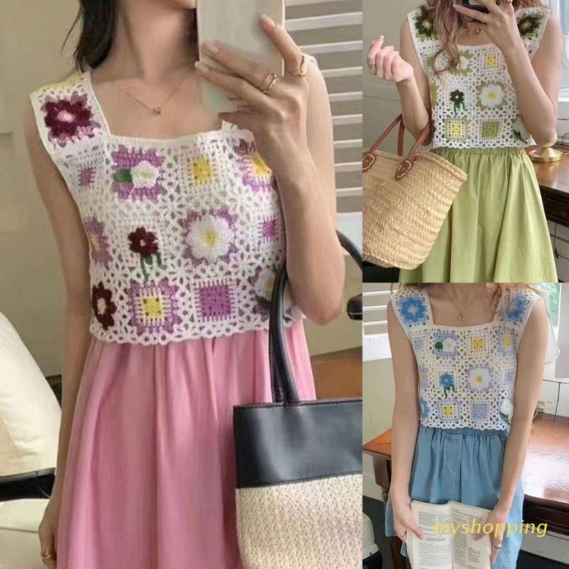 Áo Sát Nách Thêu Hoa Phong Cách Bohemia