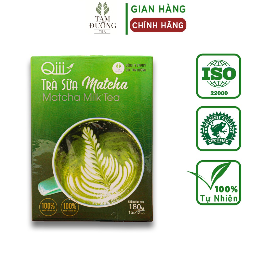 Trà sữa Matcha hữu cơ - Tam Đường (12 gói)